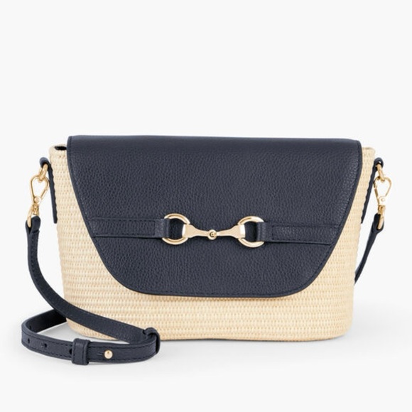 NWT- Talbots RAFFIA CROSSBODY BAG - Picture 1 of 3